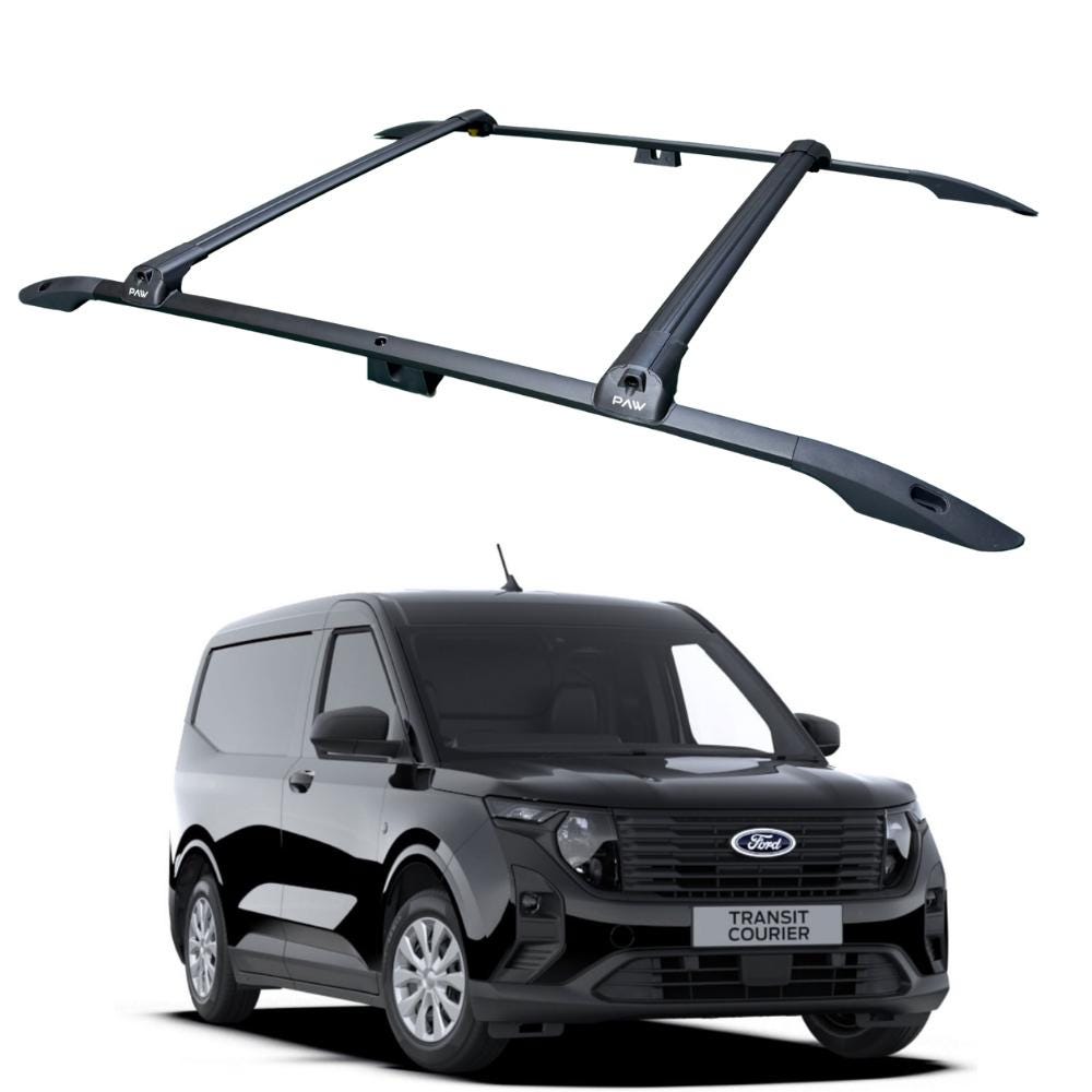 CHROMEMASTER Portapacchi Da Tetto Per Ford Transit Courier 2014-2023 – Alluminio, Carico 75kg, Antifurto