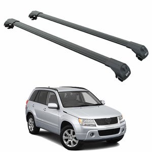 Barras transversales para portaequipajes de techo Suzuki Grand Vitara: Soporte metálico, riel empotrado (2006-2017)