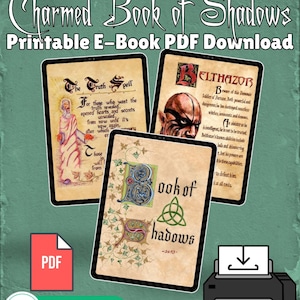 Replica del Libro delle Ombre incantato, eBook / riproduzione stampabile in PDF