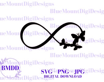 Infinity Butterfly SVG + PNG files, Digital Download, Butterflies, Butterfly, Infinity, Butterflies svg,