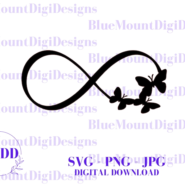 Infinity Butterfly SVG + PNG files, Digital Download, Butterflies, Butterfly, Infinity, Butterflies svg,