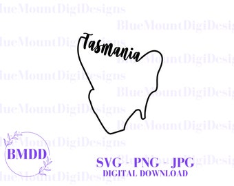 Tasmania Outline SVG PNG Download, Tasmania svg, TAS png, Tasmania svg, Australian States, Tassie svgs, Aus States,