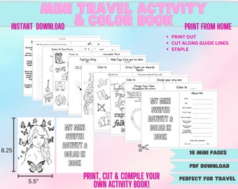 Mini Swiftie Activity & Color Book, Swift Party Games, Taylor Party Game Bundle, T Swift Party, Swifty Activity Sheets, Girl Party Ideas,