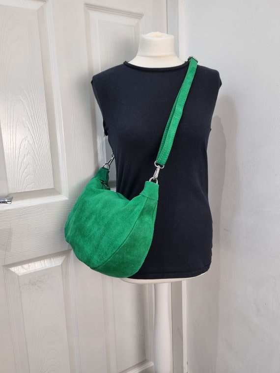 SUEDE LEATHER SHOULDER POUCH ポーチ Amazon.com: Slouchy Suede Shoulder Bags For Women - Retro