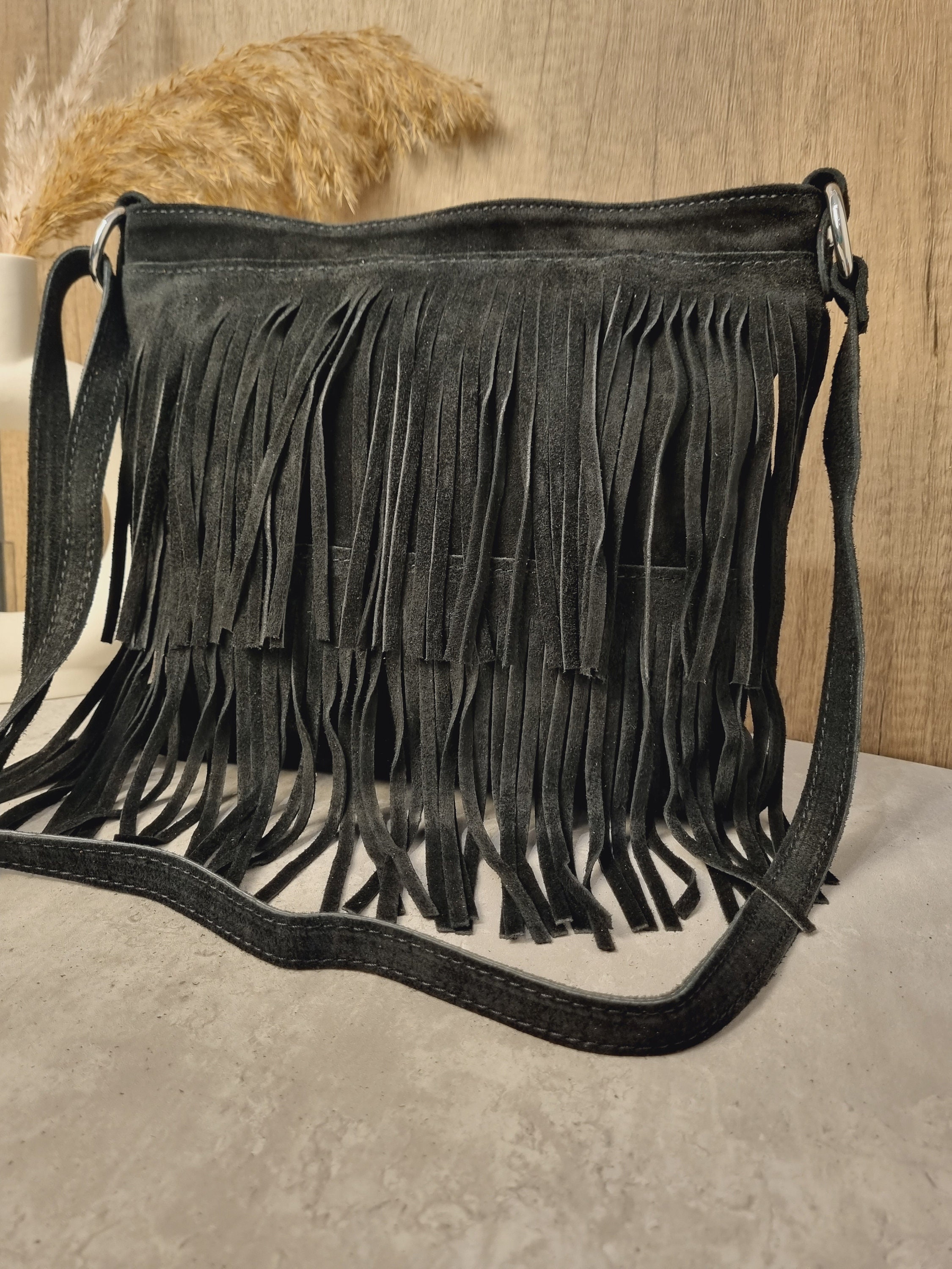 Kendra Bag Real Suede Black