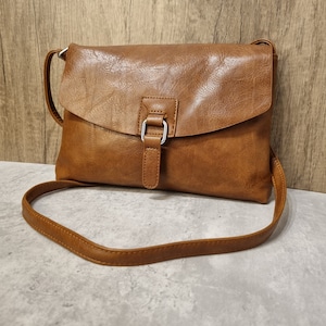 Cartable marron en cuir végétalien, sac bandoulière marron, sac à bandoulière marron, sac végétalien marron sac à bandoulière marron unisexe
