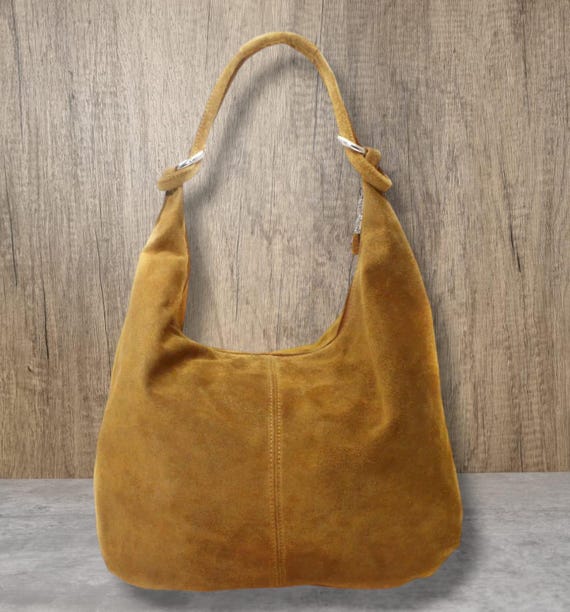 Suede slouch tote bag clearance