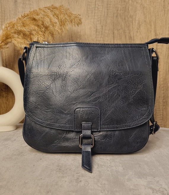 Vegan Leather Satchel Bag Crossbody Bag Shoulder Bag dark Silver Hardware Gifts for Her Birthday Gifts First Anniversary Present Etsy