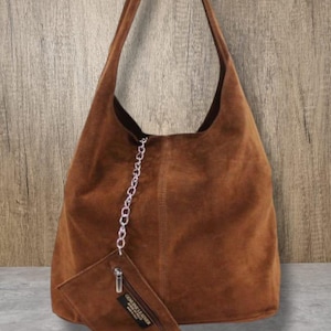 Echte Wildleder Tragetasche Rot Slouch Bag Braun Hobo Handtasche Schwarz Wildleder Taupe Umhängetasche Braun Wildledertaschen Geschenke für sie