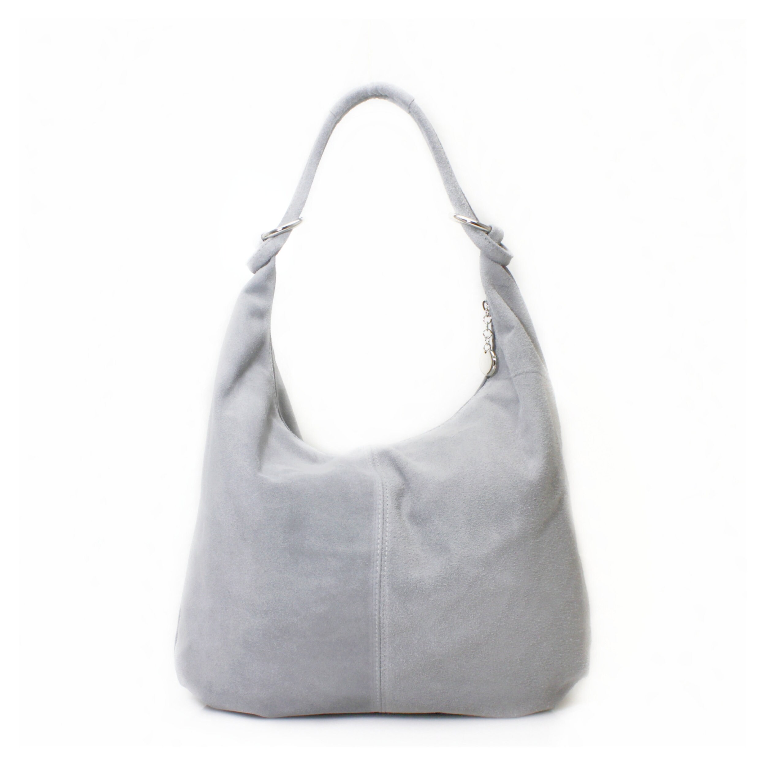 Real Suede Leather Navy Tote Bag/ Slouch Bag/ Beige Suede Leather ...