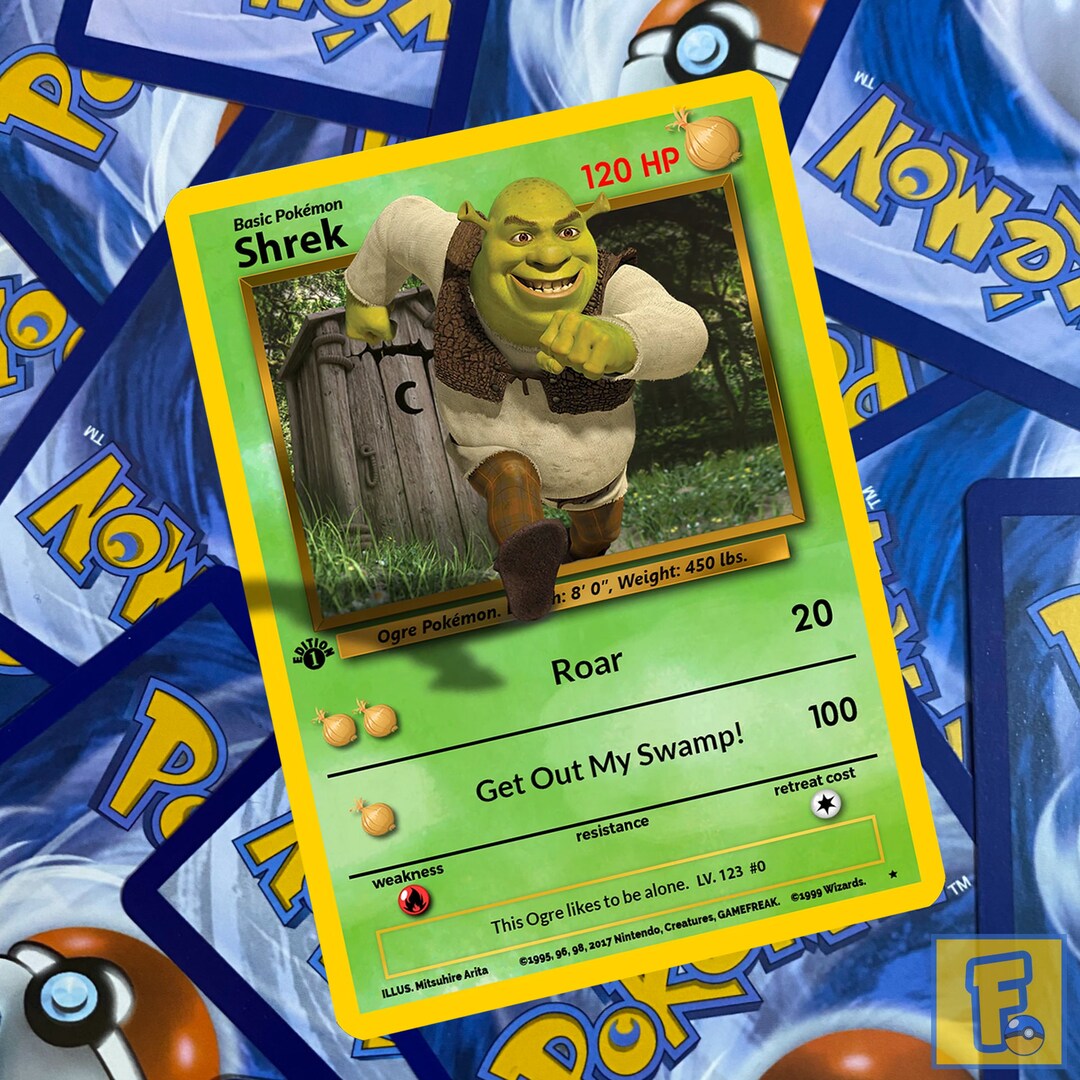 最安 | Card Pokemon Shrek Hilarious Gift Unique Funny for Gift ピアス