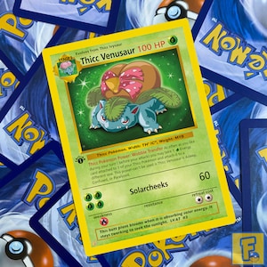Thicc Venusaur Card | Hilarious Gift for Funny Unique Gift for Birthday Christmas Him Her Secret Santa Stocking Filler