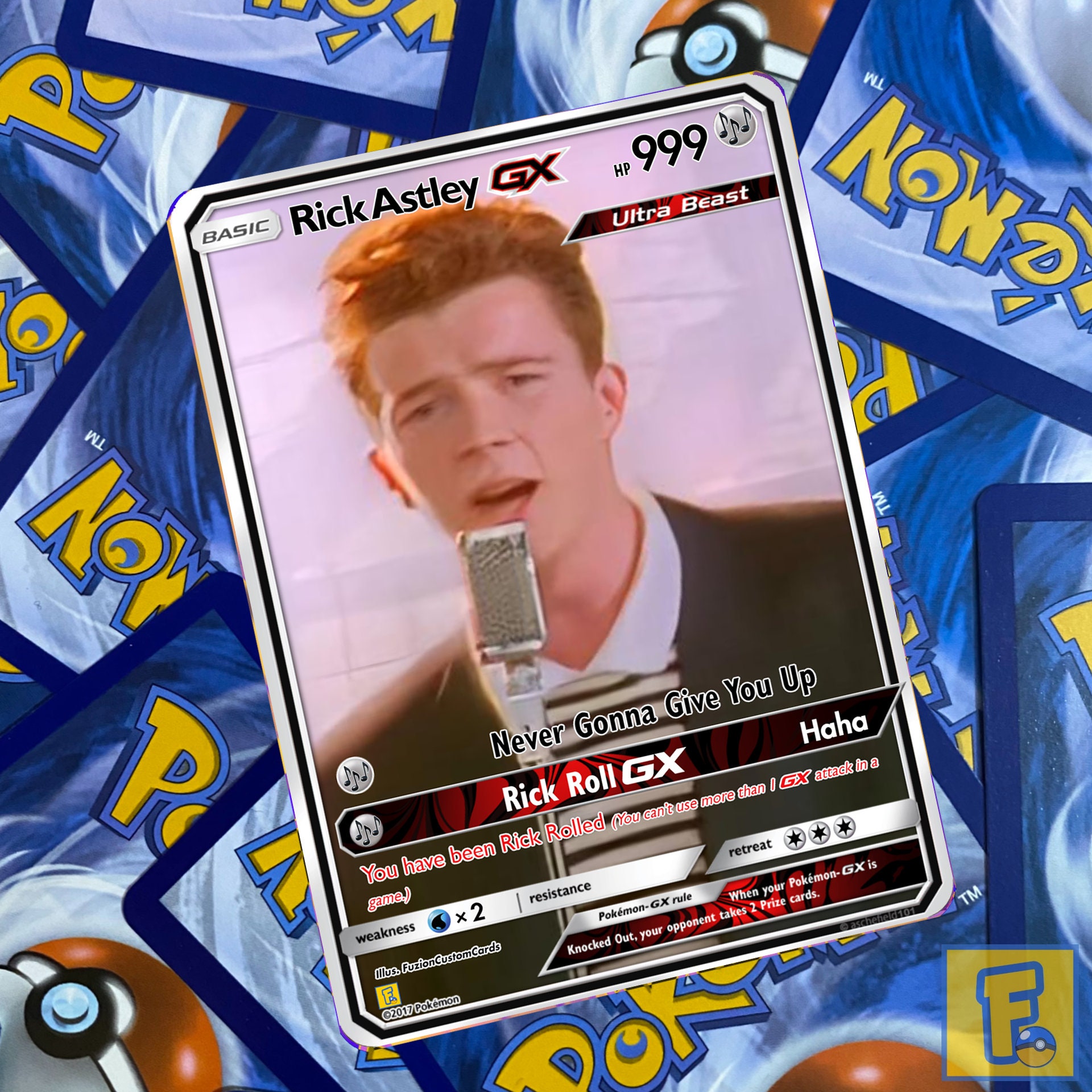 Rick Astley Pokemon Card | Hilarious Gift for Funny Unique Gift for Birthday Christmas Him Her Secret Santa Stocking Filler