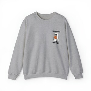 Spooky Girls Read Books Sudadera con cuello redondo