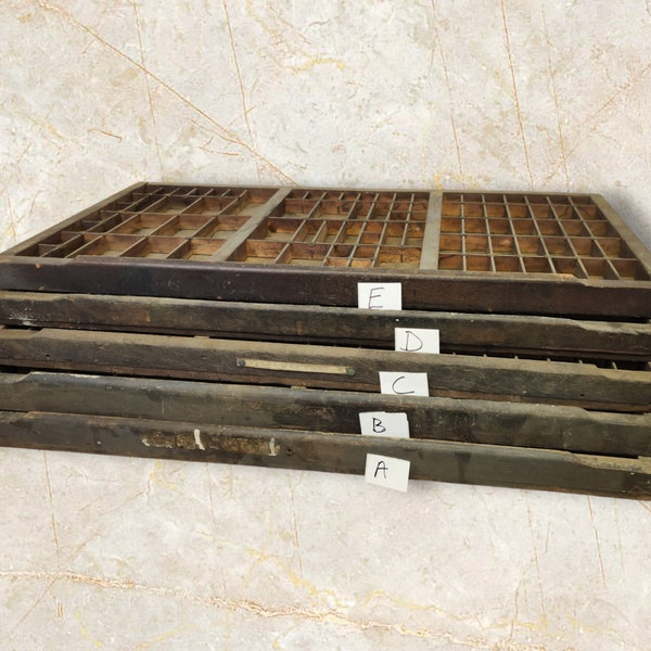 Wooden Printer’s Drawer Vintage Value Large 32X17 Letterpress Tray Shadowbox *Price per Tray*