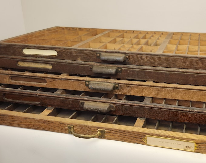 Hamilton Printers Drawer or Printer's Tray Wood Vintage 32x17x1.5 Large