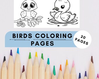 Cute Birds coloring Pages, Coloring pages for kids, Toddlers coloring pages, Coloring Page Preschool Kindergarten Homeschool Pintable's