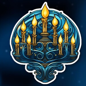 Hanoucca, 9 menorah bougies