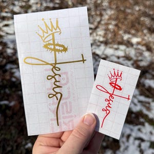 Sticker Jezus, sticker Jezus is koning, sticker koning Jezus, religieuze sticker, christelijke sticker