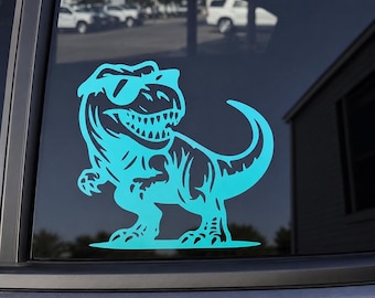 Cool T-Rex Decal, Dinosaur Decal, T-Rex Car Decal, Funny Dinosaur Sticker, Tyrannosaurus Rex Vinyl Decal, Dino Window Sticker, Dinosaur Love