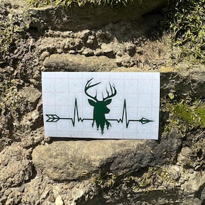 Deer in Crosshairs Decal: Hunting Trophy Buck, Archery