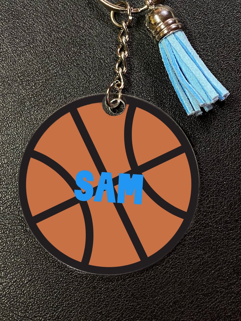 Personalized Sports Keychain, Basketball Keychain, Softball Keychain ...