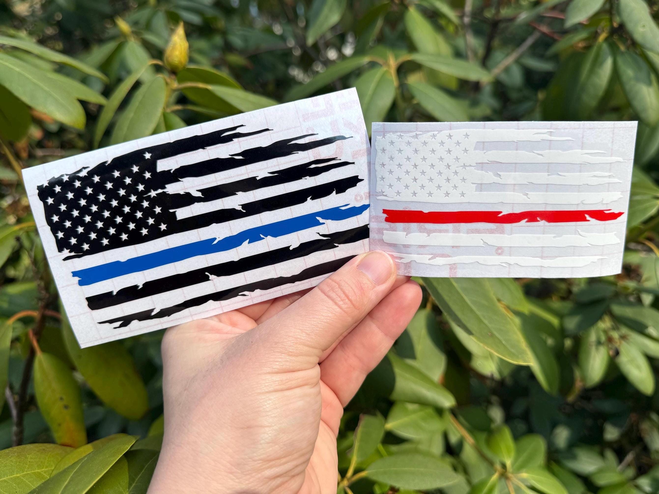 Thin Line Flag Decal, Thin Line Decal, Police Support Decal, Military ...