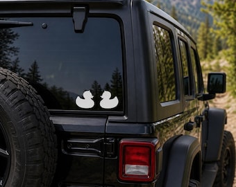Duck Decal, Rubber Duck Vinyl Sticker, Duck Duck Decal, Cute Window Sticker, Life Decal, Wrangler Ducking Gift