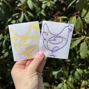Chicken Decal, Hen Decal, One Line Chicken Decal, Chicken Lover Decal