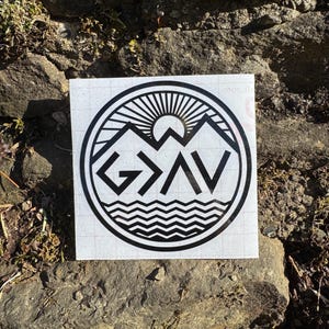 God is Greater Vinyl Decal: Waterproof Permanent Sticker