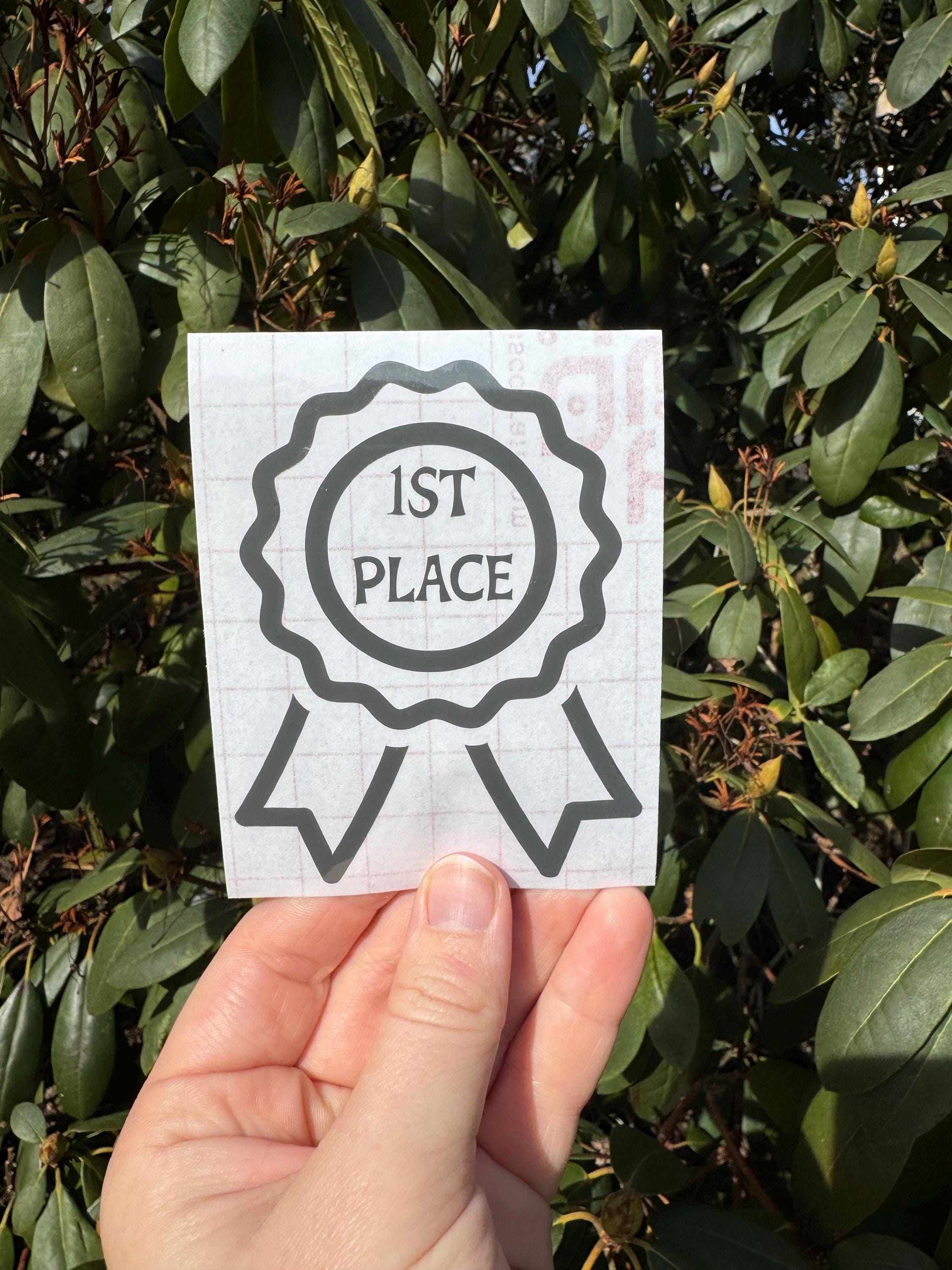 Almost First Place Sticker First Place Ribbon Decal, First Place Decal, Ribbon Decal - Etsy
