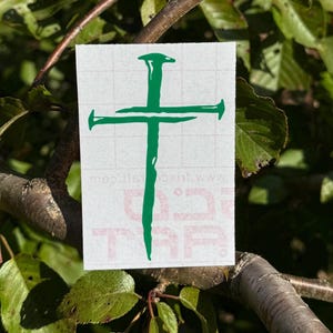 Religious/Faith/Christian Permanent Decal, Religious Decal, 3 Nail Decal, Crown of Thorns Cross Decal, cross decal