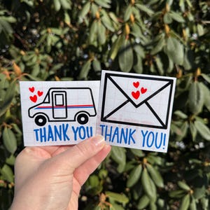 Calcomanía de agradecimiento del servicio postal, calcomanía de agradecimiento de USPS, calcomanía de agradecimiento postal, calcomanía de agradecimiento del cartero
