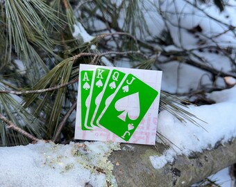 Card Decal, Deck of Cards Decal, Spades Decal, Card Dealer Decal, Gambling DecL, Playing Card Decal