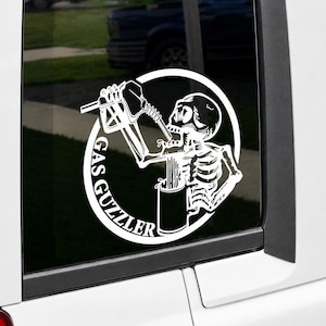 Gas Guzzler Decal, Gas Hog Decal, Funny Truck Decal, SUV Window Decal, Funny Car Decal, Fuel Decal, Automotive Gift