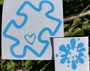 Calcomanía permanente de concienciación sobre el autismo, calcomanía de pieza de rompecabezas, calcomanía de aceptación del autismo, calcomanía de autismo, calcomanía de apoyo al autismo, calcomanía de concienciación sobre el autismo