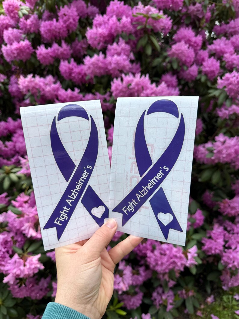Alzheimer’s Awareness Ribbon Decal, Alzheimer's Awareness Decal, ALZ ...
