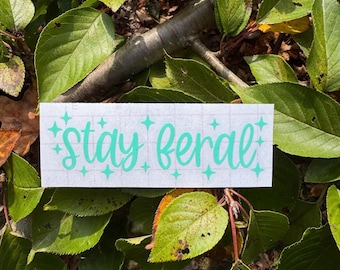 Stay Feral Decal, Stay Feral Sticker, Feral Sticker