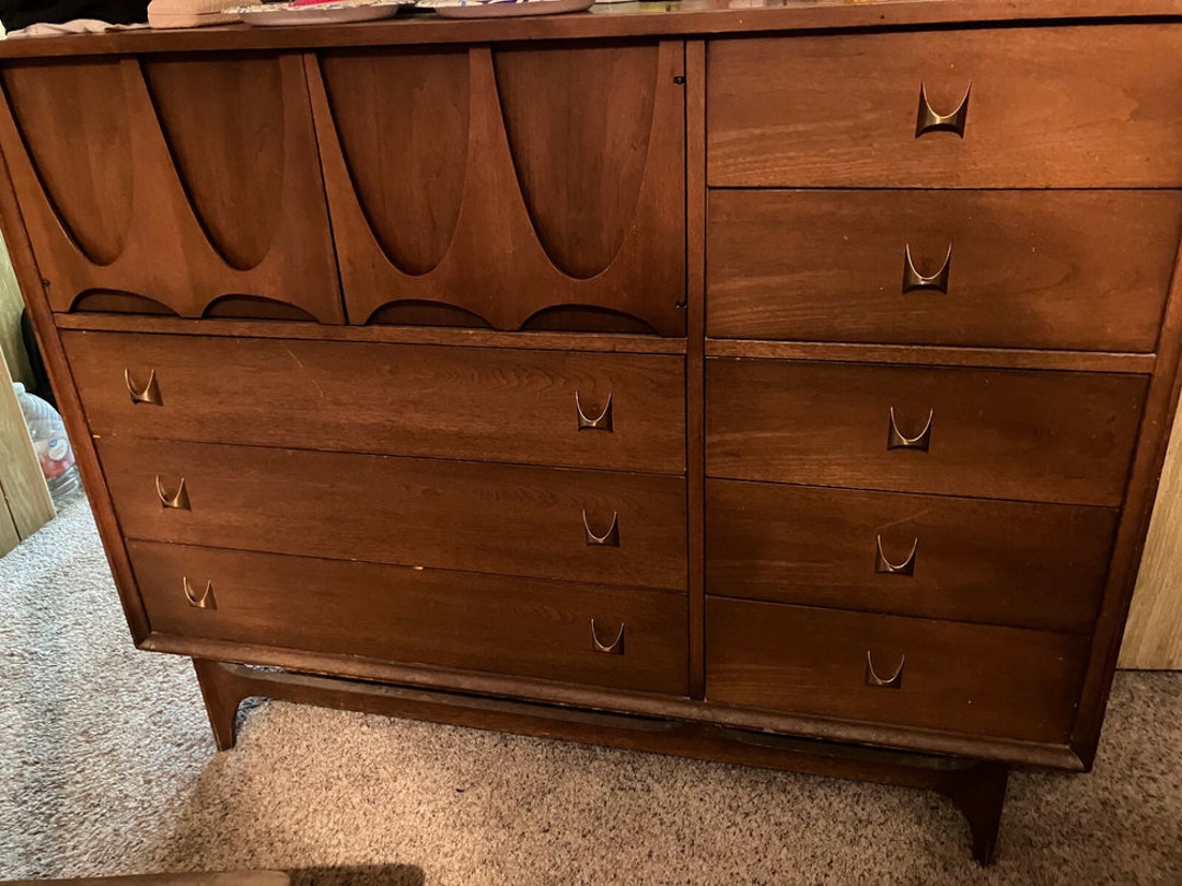 Broyhill Brasilia Mid Century Walnut Magna Dresser Good Etsy