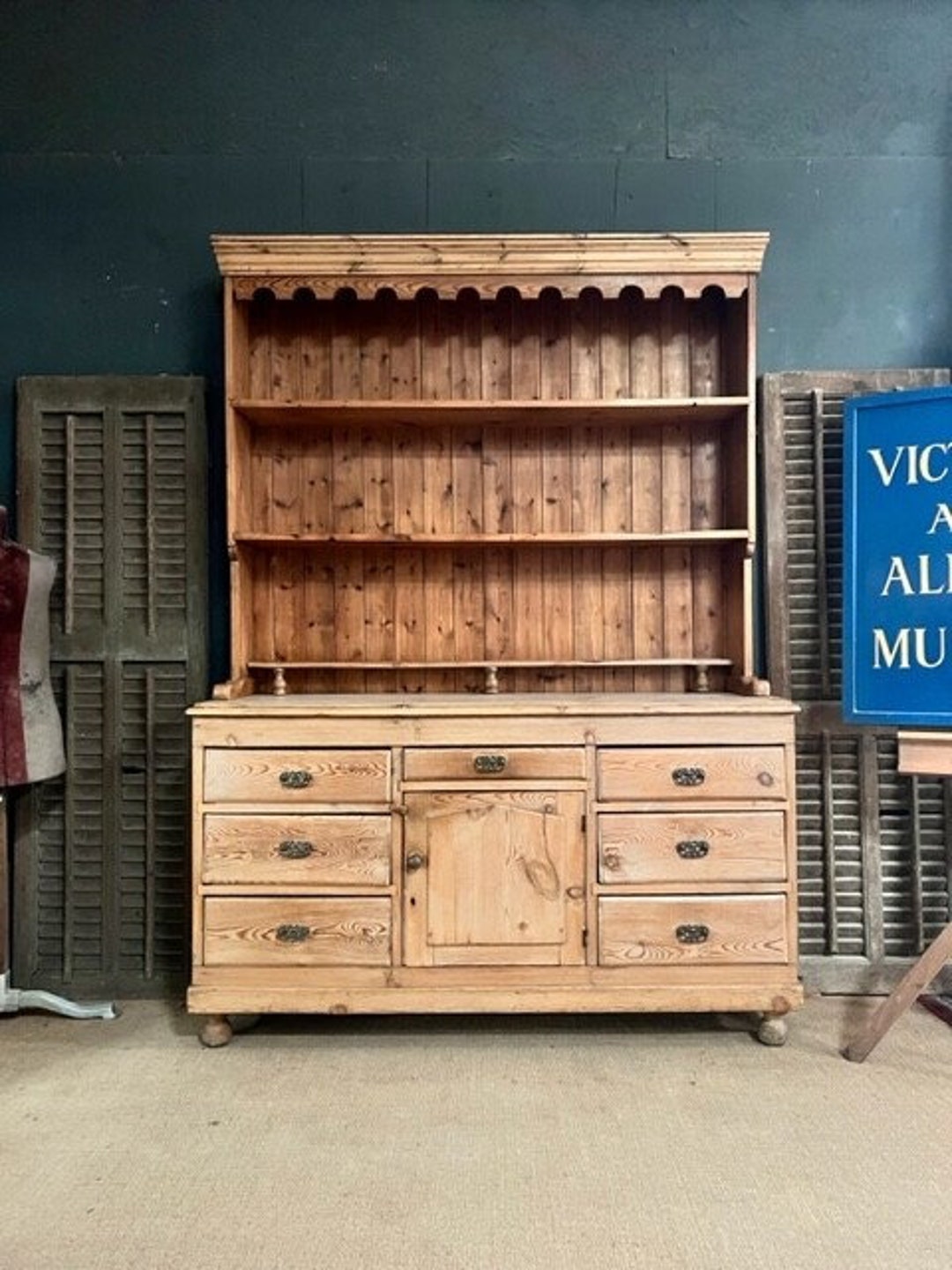 Victorian Pine Dresser / Antique Dresser / Pine Kitchen Etsy