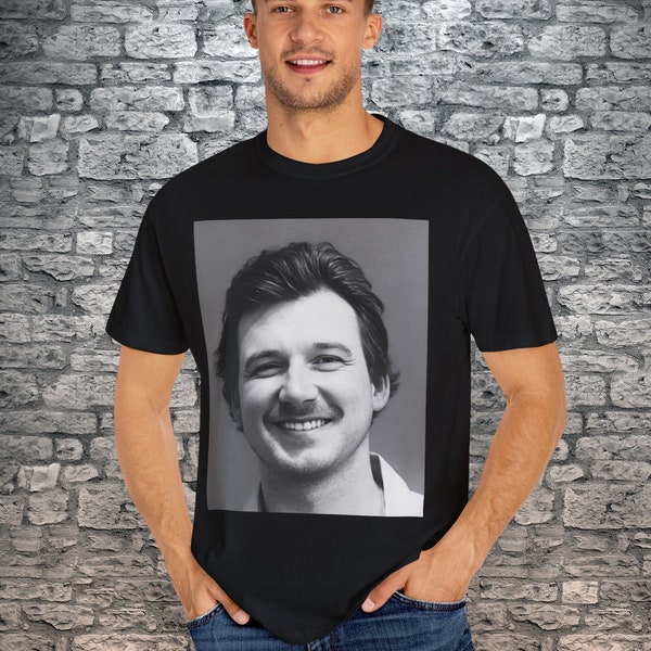 Morgan Mugshot Comfort Colors T-Shirt, Black and White Optimized for Clarity, Wallen Country Concert Tee, April 2024 Nashville Arrest