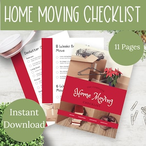 Printable House Move Checklist Home Moving Cleaning Checklist Printable Declutter Essentials ...