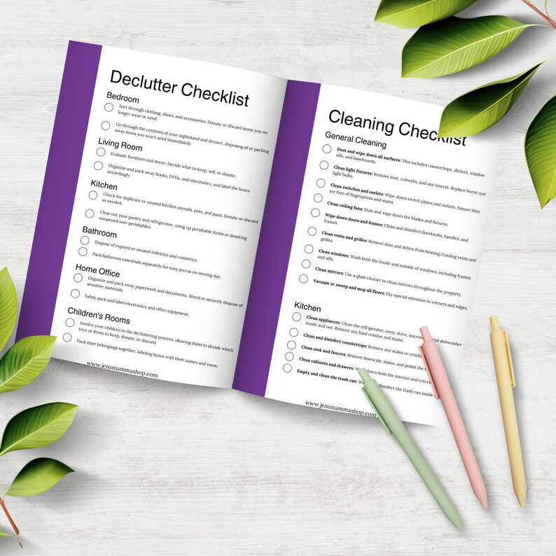 Printable Moving House Cleaning Checklist