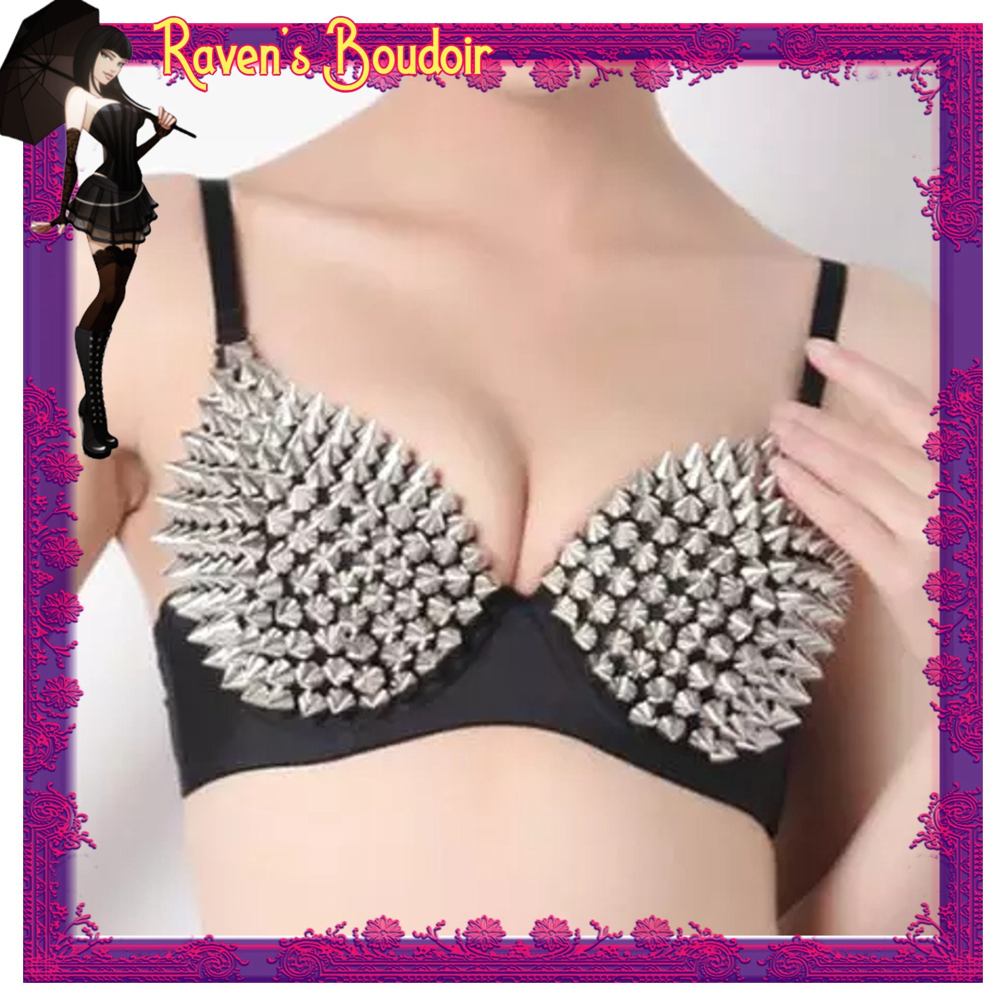 OUT OF THIS WORLD MIRRORED BRA TOP in silver