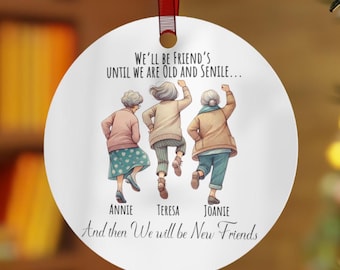 Gepersonaliseerde beste vriend ornament, beste vriend kerstcadeau, vriendschap kerstornament, aangepaste beste vriend cadeau, bestie cadeau, BFF cadeau