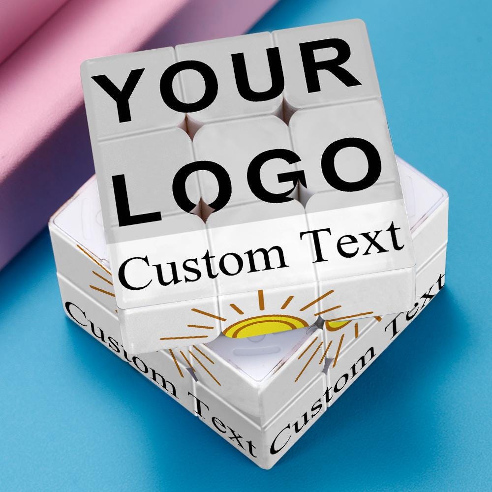 Personalized Logo or Photo Rubik’s Cube | Custom Text Picture Cube Gift ...