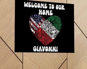 Exchange Student Welcome Custom Poster Matte Horizontal Poster to Personalize and Welcome Your Exchange Student to Your Home at the Airport