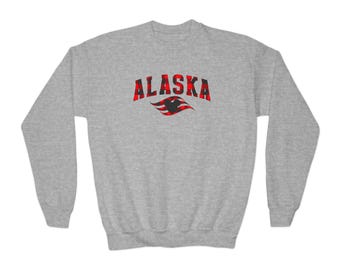 Sudadera juvenil de cuello redondo para la familia del crucero por Alaska / Sudadera a juego para viajes en grupo