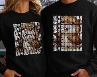 Groundhog Day Shirt,Respect The Groundhog, Groundhog Gifts,Animal Lover Shirt,Groundhog Birthday,Ground-hog Shirt,Rodent Crewneck Sweatshirt