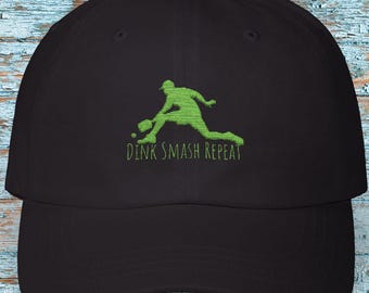 Pickleball Smash Dink Embroidered Hat Classic Dad Cap Gift for Dad or Grandpa Pickleball Player Lover Gift For Pickleball Enthusiast Gift